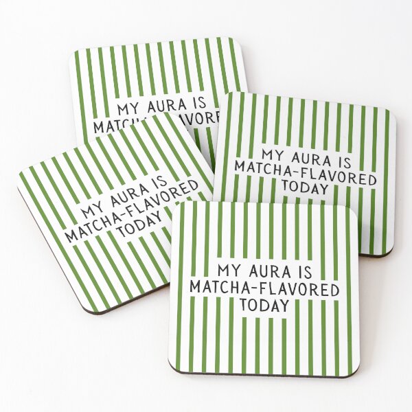 Item preview, Matcha Mood Quote – Green Stripes Print designed and sold by kikifikashop.
