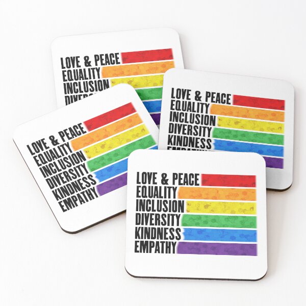 Item preview, Love Peace Equality Inclusion Diversity Kindness Empathy Signs Tees Hoodies Posters Artwork Pins Stickers Magnets Anti Trump Woke Activist Protester Resist Rainbow designed and sold by allfreelance.