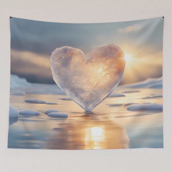 Item preview, Ice Heart on Ice Lake designed and sold by CalmnessbyChoice.