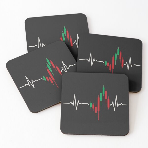 Item preview, Heartbeat of Trading – Candlestick Chart Pulse Line for Crypto and Stock Traders designed and sold by Gold Turtle  Lina.