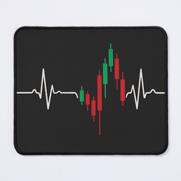 Item preview, Heartbeat of Trading – Candlestick Chart Pulse Line for Crypto and Stock Traders designed and sold by Gold Turtle Lina.