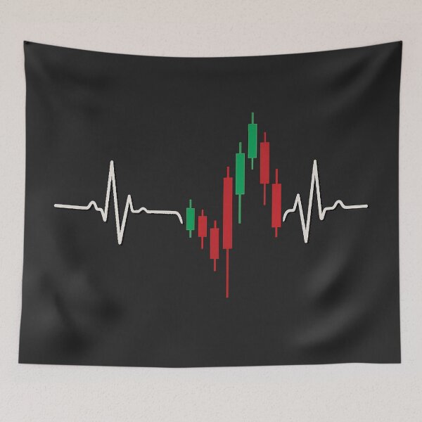 Item preview, Heartbeat of Trading – Candlestick Chart Pulse Line for Crypto and Stock Traders designed and sold by Gold Turtle  Lina.