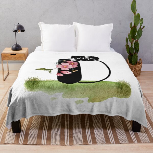 Item preview, Letter D Cat Art with Dogwood Blossoms designed and sold by NoveltyNookShop.