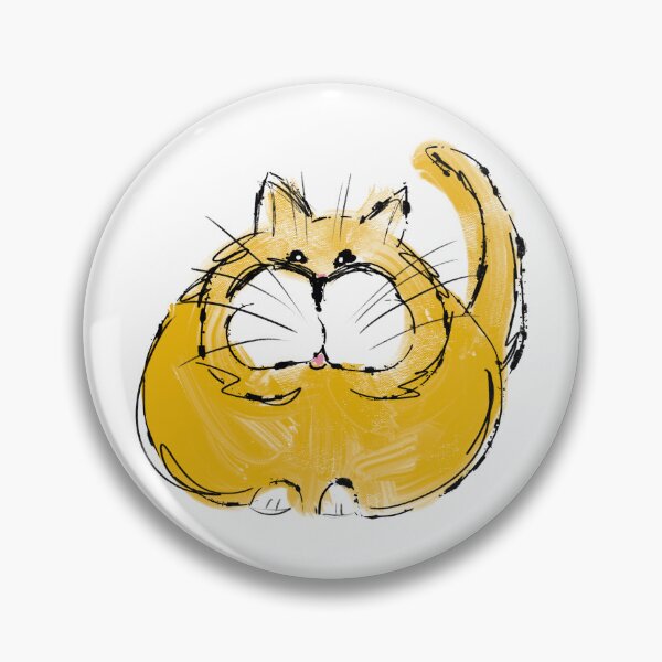 Item preview, Chonky Cat Fat Kitty Messy Sketch designed and sold by Julie Woolfolk.