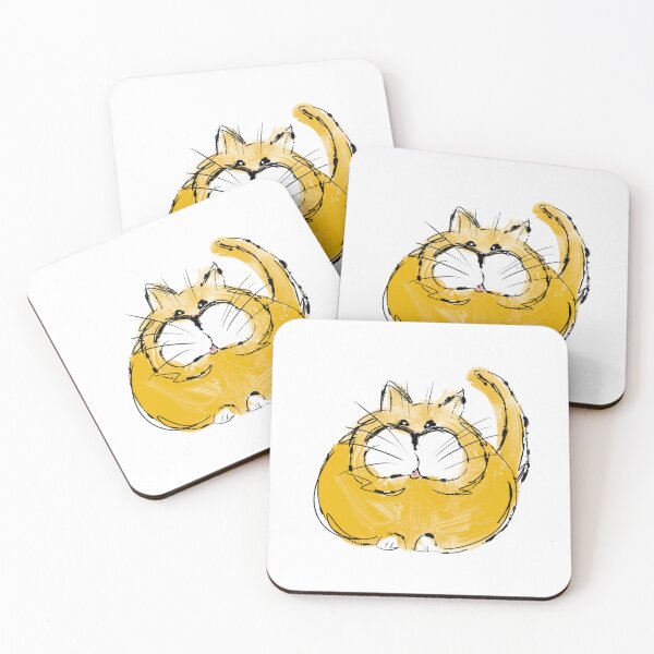 Item preview, Chonky Cat Fat Kitty Messy Sketch designed and sold by Julie Woolfolk.