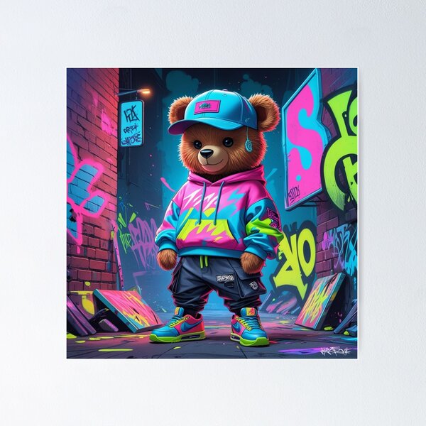 Item preview, The Hip-Hop Bear designed and sold by Art&couleurs .