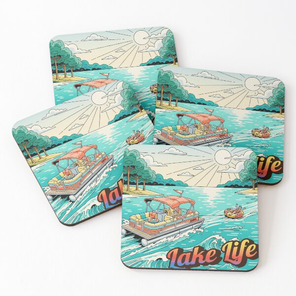 Item preview, Lake Life Adventures - Pontoon Boating & Tubing Fun designed and sold by CampfireSupplyCo.