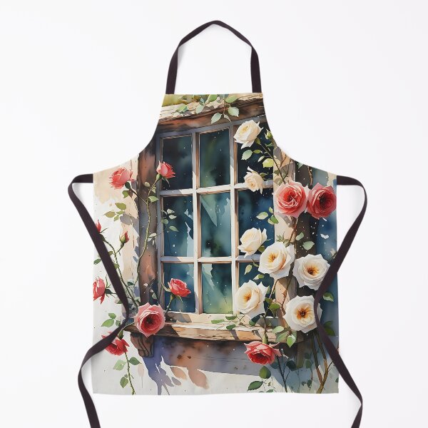 Item preview, Cottage Roses at the Window – Watercolor Garden Charm designed and sold by Mos Thainique.