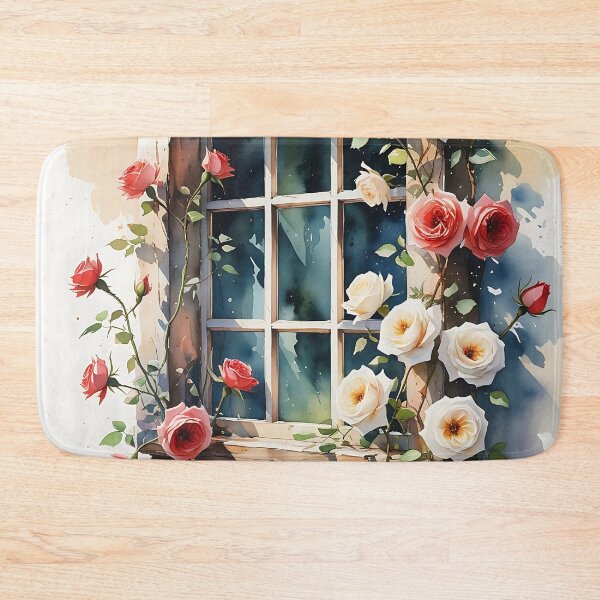 Item preview, Cottage Roses at the Window – Watercolor Garden Charm designed and sold by Mos Thainique.
