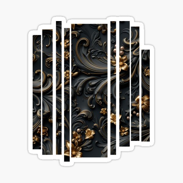 Item preview, Luxurious Black & Gold Rococo Baroque Pattern – Elegant Ornate Design designed and sold by RSpectrum Studio.