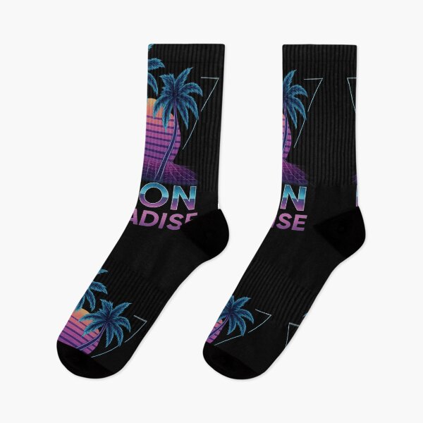 Item preview, "Neon Paradise" Visuals: Palm trees with glowing neon outlines designed and sold by Kings Clothing.