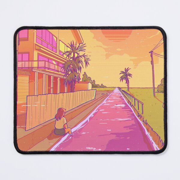 Item preview, Lofi sunset anime artwork (No AI) designed and sold by sunsetfoam.