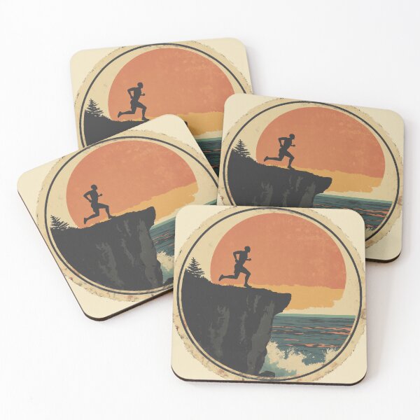 Item preview, Edge of the World — Coastal Cliff Trail Runner Badge designed and sold by TheLongRun.