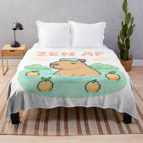 Item preview, Zen AF Capybara – Hot Spring Pixel Art Chill Vibes designed and sold by NaturePixel.