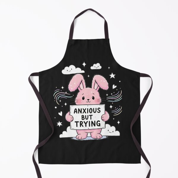 Item preview, Anxious But Trying - Cute Pink Bunny designed and sold by Owcomm.