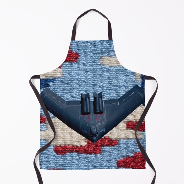 Item preview, Bunker Buster B2 Bomber Patriotic Faux Embroidery Fabric designed and sold by Nicholas Panek.