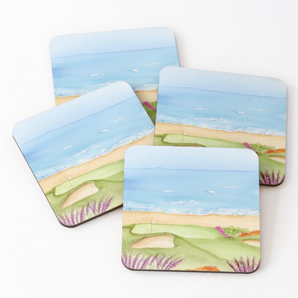 Item preview, Watercolor Golf Course By the Beach designed and sold by daphsam.