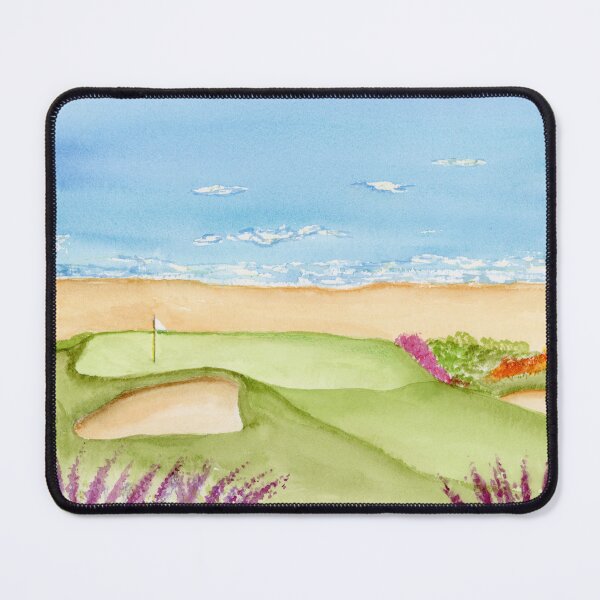 Item preview, Watercolor Golf Course By the Beach designed and sold by daphsam.