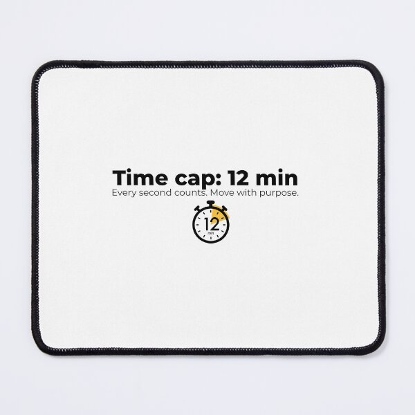 Item preview, Time Cap: 12 Min – Gym Motivational Workout Quote Design for Fitness Enthusiasts designed and sold by TubaPrints.