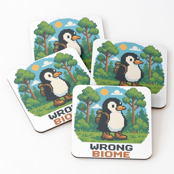Item preview, Wrong Biome Penguin – Forest Misfit Pixel Comedy designed and sold by NaturePixel.