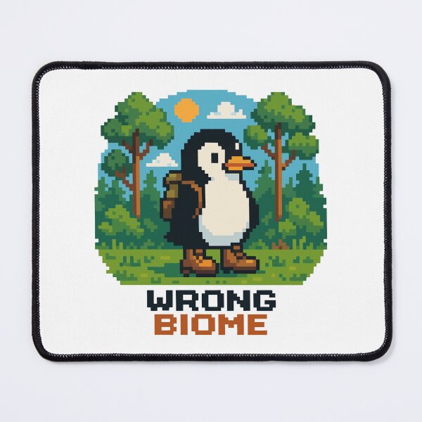 Item preview, Wrong Biome Penguin – Forest Misfit Pixel Comedy designed and sold by NaturePixel.