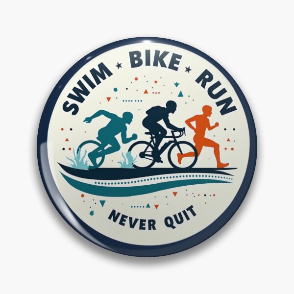 Artikelvorschau, Schwimmen, Radfahren, Laufen – Motivation niemals aufgeben Sticker entworfen und verkauft von Triathlongram.