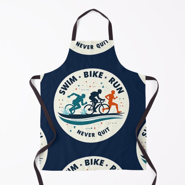 Item preview, Swim Bike Run – Never Quit Motivation Sticker designed and sold by Triathlongram.