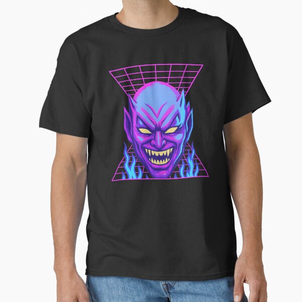 Item preview, Synthwave Devil Head Retro Vapor Grid designed and sold by electrovista.