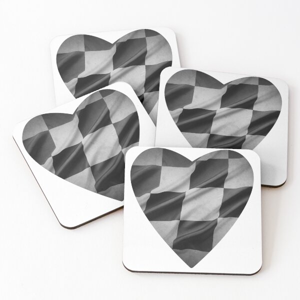 Item preview, Heart Shaped Checkered Flag designed and sold by Juiced Up Racing Co. .