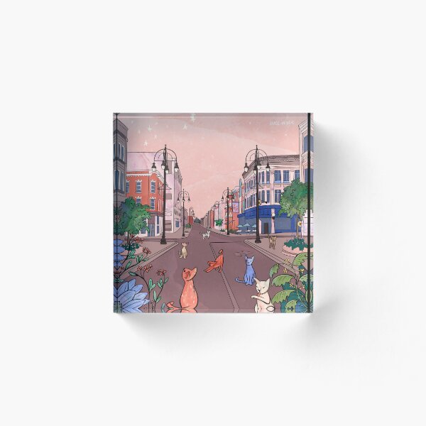Item preview, Rue des Forges with cats, Trois-Rivieres designed and sold by avec magie.