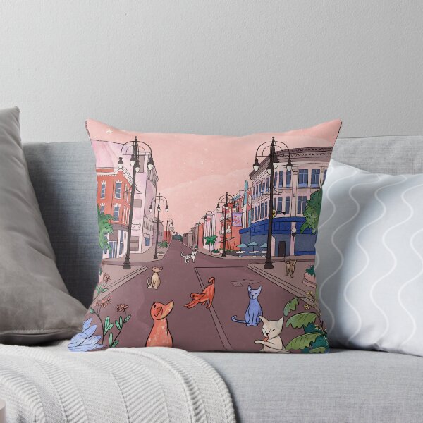 Item preview, Rue des Forges with cats, Trois-Rivieres designed and sold by avec magie.