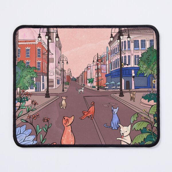 Item preview, Rue des Forges with cats, Trois-Rivieres designed and sold by avec magie.