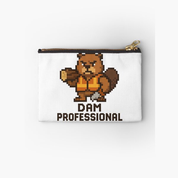 Item preview, Dam Professional – Funny Beaver Pixel Art Construction Scene designed and sold by NaturePixel.