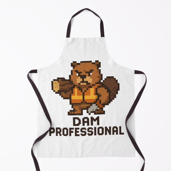 Item preview, Dam Professional – Funny Beaver Pixel Art Construction Scene designed and sold by NaturePixel.