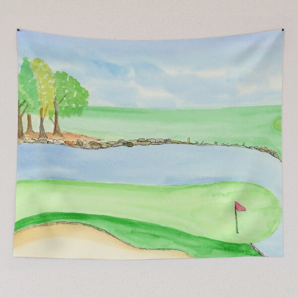 Item preview, Watercolor Golf Hole  designed and sold by daphsam.