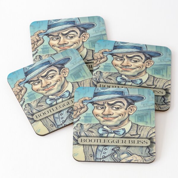 Item preview, Bootlegger Bliss Retro Gangster Art Print designed and sold by gleefulme.