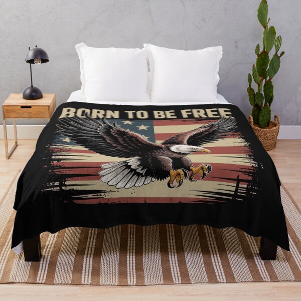 Item preview, Born to Be Free - American Eagle Patriotic Design designed and sold by HahaHandlesHub.
