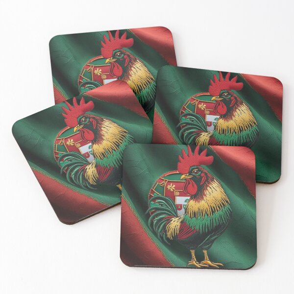 Item preview, Portugal Embroidered Rooster Patch Patriotic Folk Art Bird Design designed and sold by ArtDesignTp.