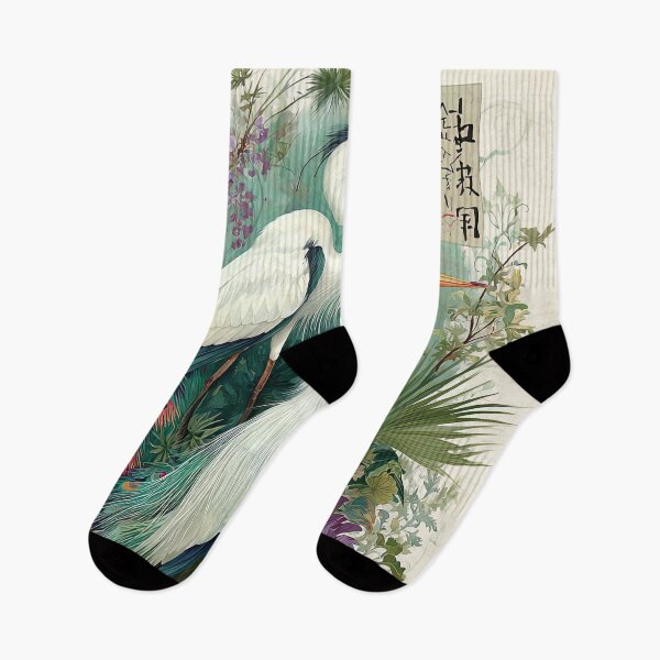Item preview, Egret Elegance in Autumnal Bloom designed and sold by bloorose.