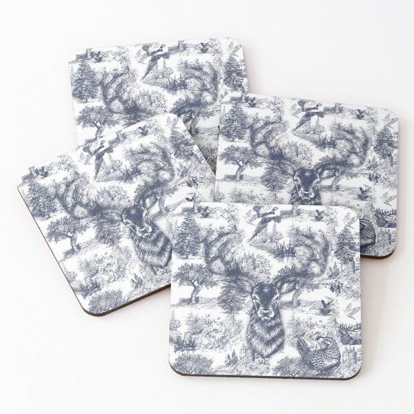 Item preview, Sabrina Farmer Art - Blue Toile Deer - Wildlife at Home  designed and sold by sabrinart42.