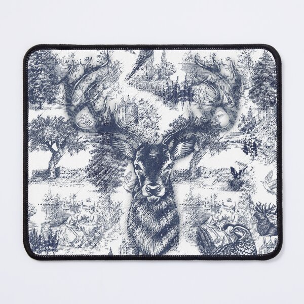 Item preview, Sabrina Farmer Art - Blue Toile Deer - Wildlife at Home designed and sold by sabrinart42.