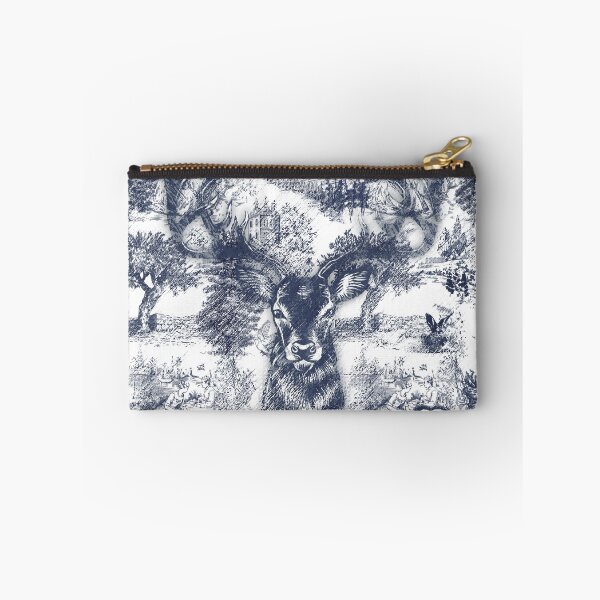 Item preview, Sabrina Farmer Art - Blue Toile Deer - Wildlife at Home  designed and sold by sabrinart42.