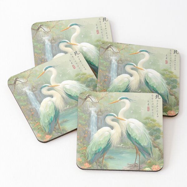Item preview, Serene Egret Duo by Verdant Waters designed and sold by bloorose.