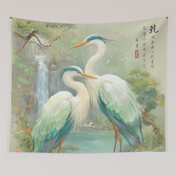 Item preview, Serene Egret Duo by Verdant Waters designed and sold by bloorose.