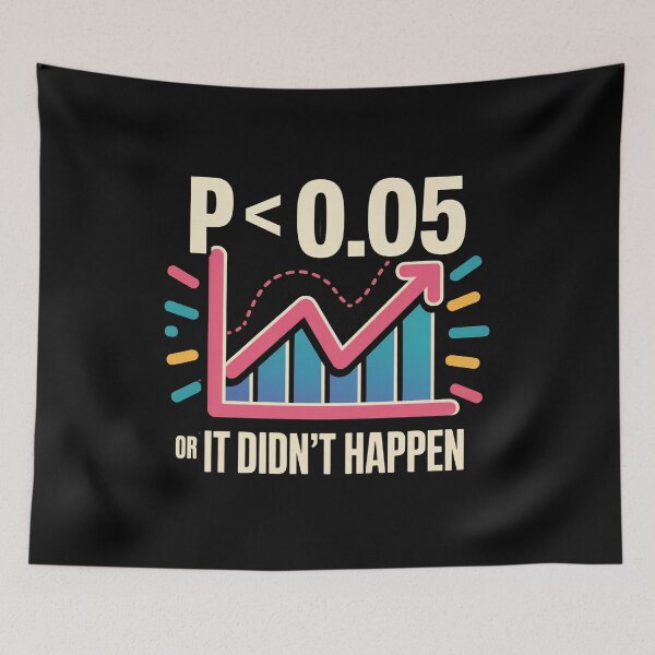Item preview, p<0.05 or it didn't happen, funny data and statistics designed and sold by NoetherSym.
