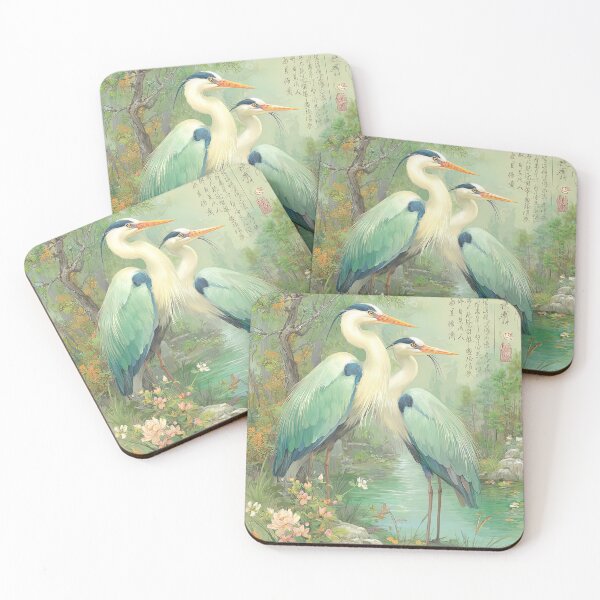 Item preview, Serene Egret Duo by Verdant Waters designed and sold by bloorose.