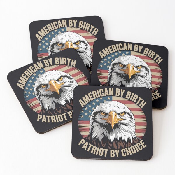 Item preview, American by Birth Patriot by Choice - Bold Eagle Patriotic Design designed and sold by HahaHandlesHub.
