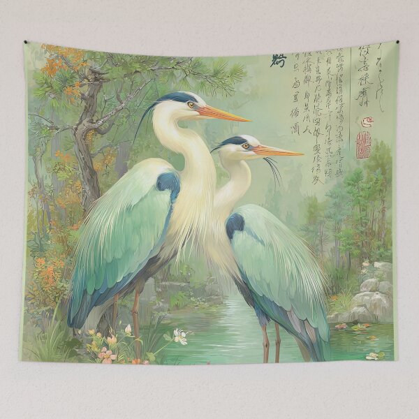 Item preview, Serene Egret Duo by Verdant Waters designed and sold by bloorose.