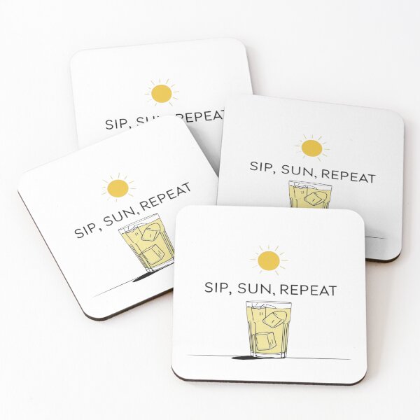 Item preview, Minimalist Summer Design – Sip, Sun, Repeat – Refreshing Chill Style designed and sold by StormArte.