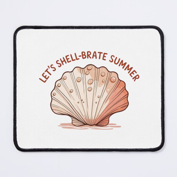 Item preview, Shell design with a fun phrase – Let’s Shell-brate Summer – Summer design designed and sold by StormArte.